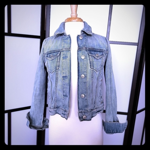 GAP Jackets & Blazers - Gap medium wash distressed jean jacket